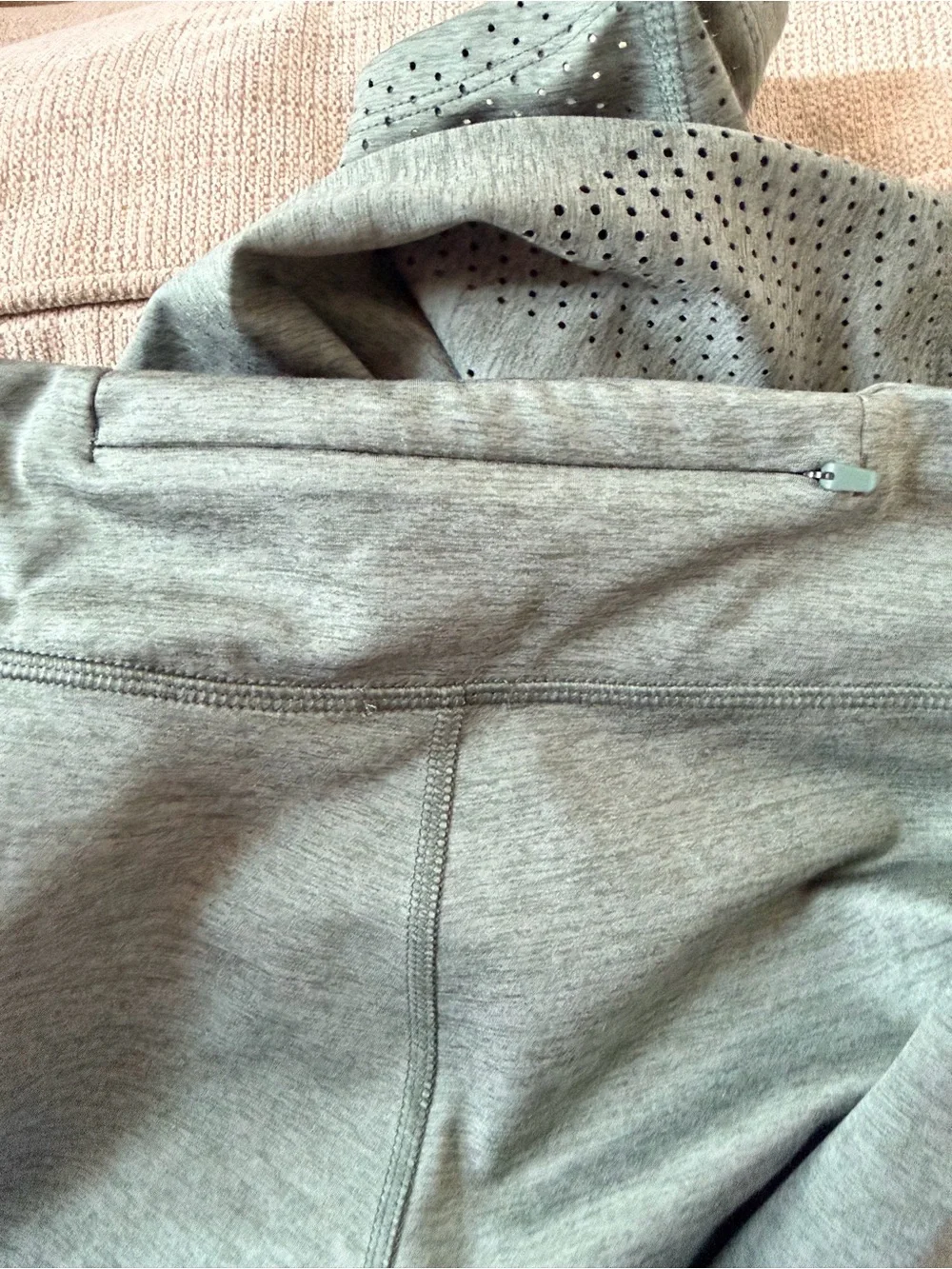 Nike Epic Lux Mid-Rise Cropped Running Tights Leggings Green Heather Size M